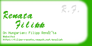 renata filipp business card